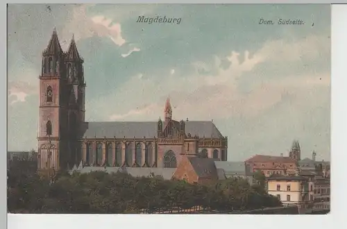 (76202) AK Magdeburg, Dom, Südseite 1908