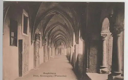 (70612) AK Magdeburg, Dom, Kreuzgang (Westseite) vor 1945