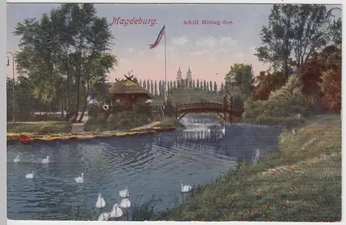 (52502) AK Magdeburg, Adolf-Mittag-See, vor 1945