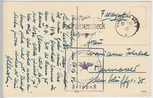 (30350) AK Magdeburg, Stadttheater, Feldpost 1942