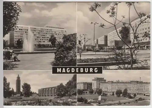 (22338) Foto AK Magdeburg, Mehrbildkarte 1972