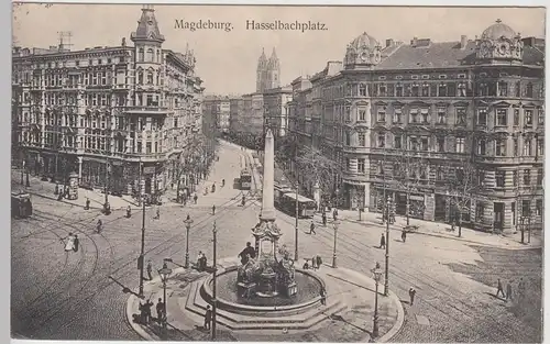 (111342) AK Magdeburg, Hasselbachplatz 1912