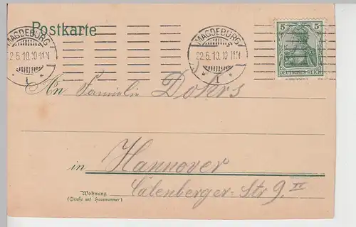 (106893) Künstler AK Gruß aus Magdeburg, Luisengarten, bis 1905, gelaufen 1910