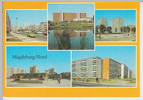 (102120) AK Magdeburg Nord, Mehrbildkarte 1988