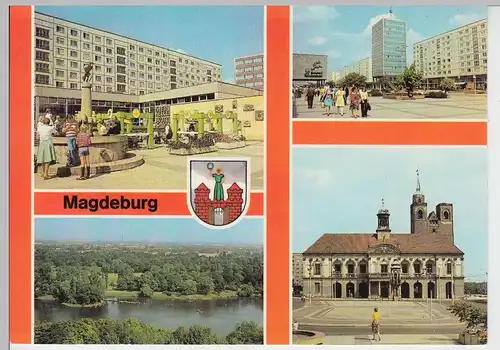 (102118) AK Magdeburg, Mehrbildkarte 1985