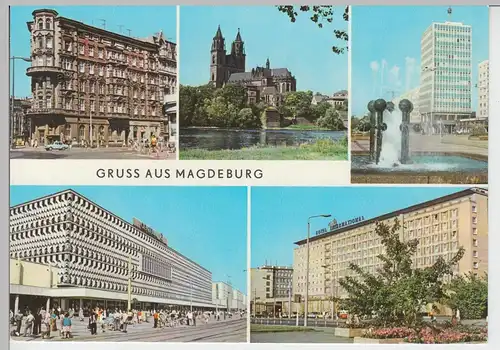(102112) AK Magdeburg, Mehrbildkarte 1976