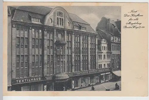 (101177) AK Magdeburg, Tezet Kaufhaus, Textilhaus Zentrum  1957