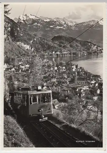 (14253) Foto AK Vitznau, Vierwaldstättersee, Rigi-Bahn, nach 1945