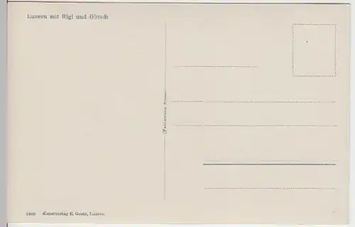(13105) Foto AK Luzern, Panorama, Rigi, Gütsch, vor 1945