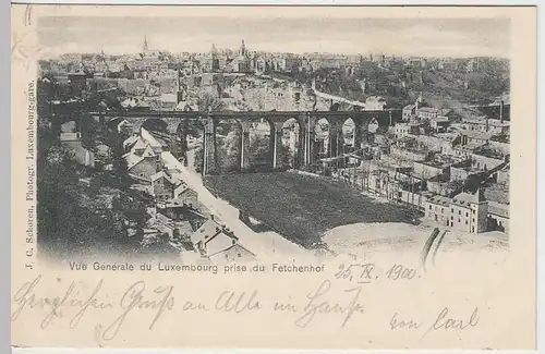 (31455) AK Luxemburg, Panorama, Blick vom Fetchenhof, 1900