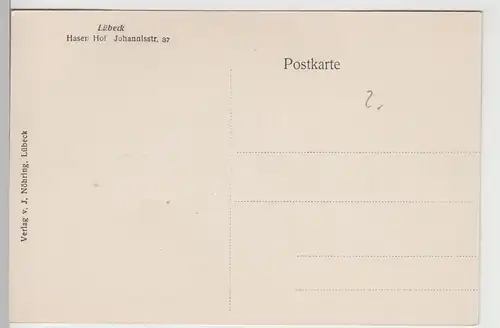 (78416) AK Lübeck, Hasenhof, Johannisstraße, vor 1945