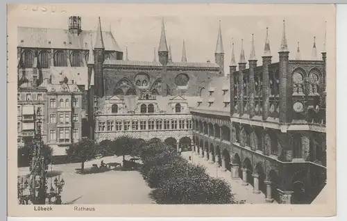 (78412) AK Lübeck, Rathaus, 1916