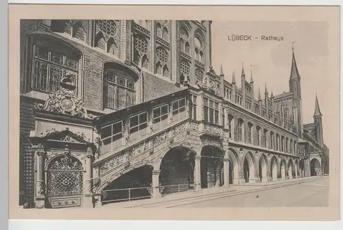 (75942) AK Lübeck, Rathaus, vor 1945