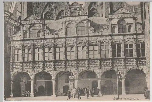 (75938) AK Lübeck, Rathaus, Fassade, vor 1945