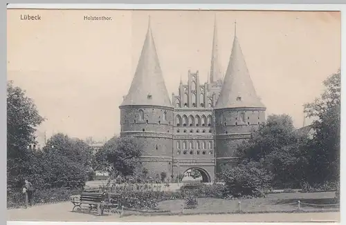 (50715) AK Lübeck, Holstenthor, vor 1905