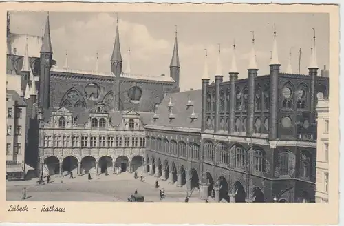 (50714) AK Lübeck, Rathaus, vor 1945