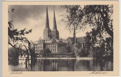 (44207) AK Lübeck, Mühlentor, Dom, vor 1945