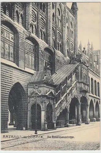 (39337) AK Lübeck, Rathaus, Renaissancetreppe um 1905