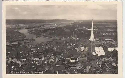 (21433) Foto AK Lübeck, Blick von St. Marien 1933-45