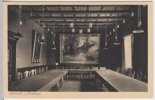 (17907) AK Lübeck, Rathaus, Roter Saal, vor 1945