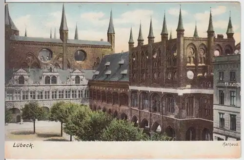 (12005) AK Lübeck, Rathaus 1911