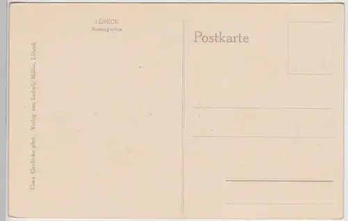 (115423) AK Lübeck, Rosengarten 1910er