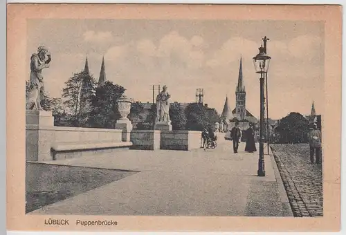 (109770) AK Lübeck, Puppenbrücke, vor 1945
