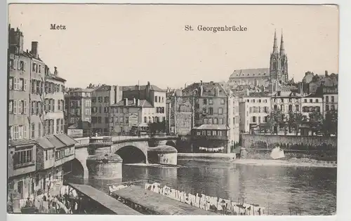 (81591) AK Metz, St. Georgenbrücke, vor 1945