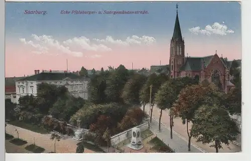 (72715) AK Saarburg, Sarrebourg, Ecke Pfalzburger- u. Saargemündenstraße