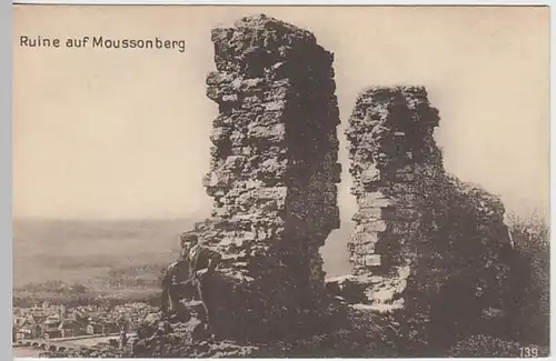 (31396) AK Burgruine Mousson, Lothringen, 1916