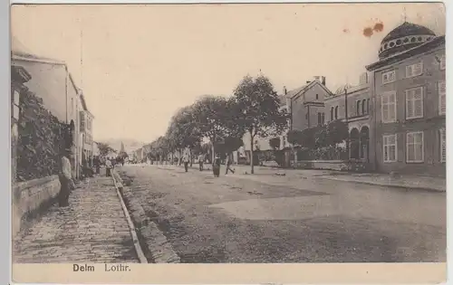 (115496) AK Delm i.L., Straßenpartie 1910er