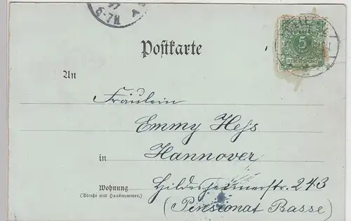 (113639) Künstler AK Gruß aus Gravelotte, Litho., Schlucht, Hotel 1897