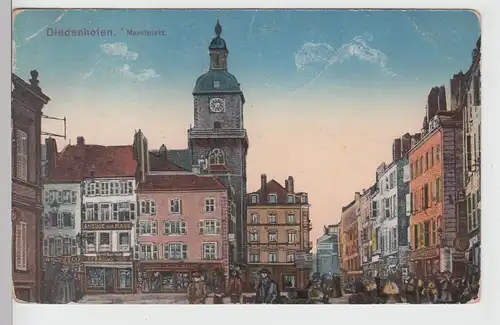 (110830) AK Diedenhofen, Thionville, Marktplatz, 1919
