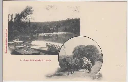 (107595) AK Liverdun, Bords de la Moselle, vor 1905