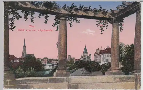 (103886) AK Metz, Blick von der Esplanade, 1910/20er