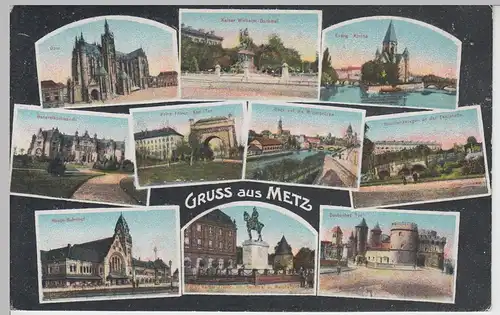 (103883) AK Gruss aus Metz, Mehrbildkarte, 1910er