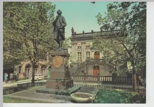 (83499) AK Leipzig, Goethe-Denkmal am Naschmarkt 1973