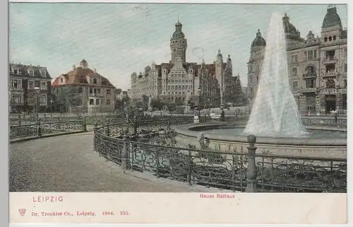 (82928) AK Leipzig, Neues Rathaus, 1904
