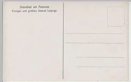 (79187) AK Leipzig, Wahren, Luna-Park, Strandbad am Auensee, vor 1945