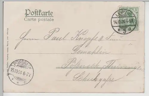 (77710) AK Leipzig, Vor dem Neuen Rathause, 1904