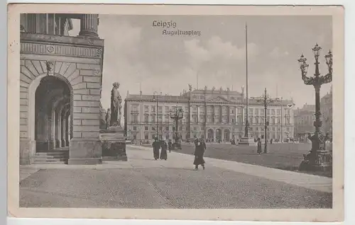 (73676) AK Leipzig, Augustusplatz, Neues Postgebäude, Feldpost 1915