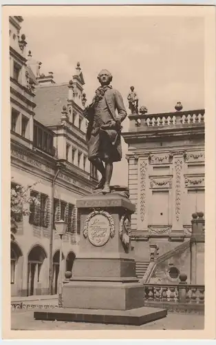 (52724) Foto AK Leipzig, Goethe-Denkmal, Alte Börse, Naschmarkt 1959