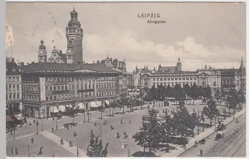 (52677) AK Leipzig, Königsplatz, Königsdenkmal, Neues Rathaus 1910