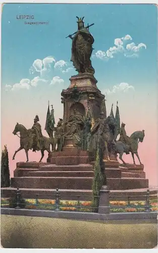 (17278) AK Leipzig, Siegesdenkmal, Feldpost 1914