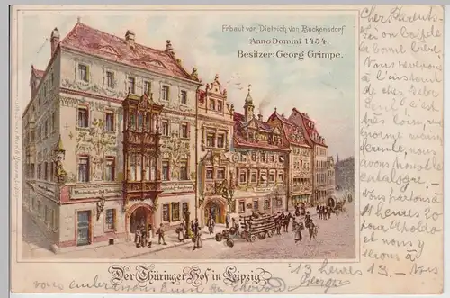 (114836) AK Leipzig, Hotel Thüringer Hof 1899