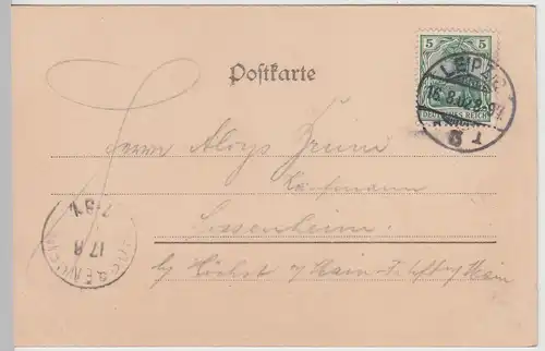 (114401) AK Leipzig, Altes Rathaus, Markt, Siegesdenkmal 1902