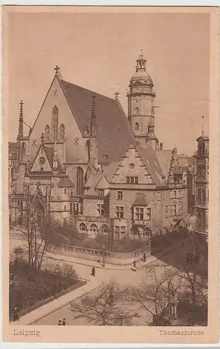 (112414) AK Leipzig, Thomaskirche, aus Leporello, vor 1945
