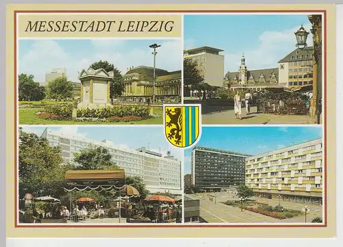 (112269) AK Leipzig, Sachsenplatz, Boulevard Cafe, Hotel Stadt Leipzig 1990