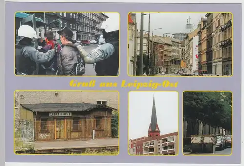 (112256) AK Leipzig Ost, S Bahnhof, Lucaskirche, Dimpfelstraße, ab 1993