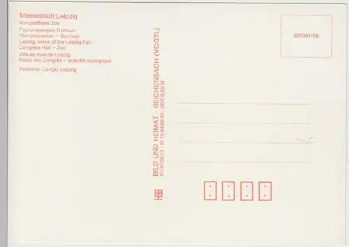 (112198) AK Leipzig, Zoo, Kongreßhalle, Restaurant, Parkplatz 1988